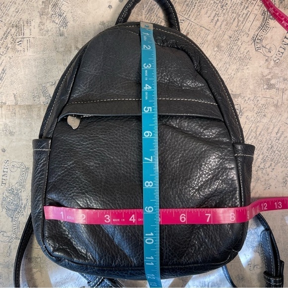 Libaire Black Leather Backpack Made in the USA - Picture 10 of 11